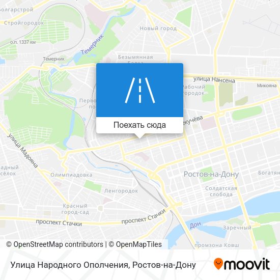 Карта Улица Народного Ополчения