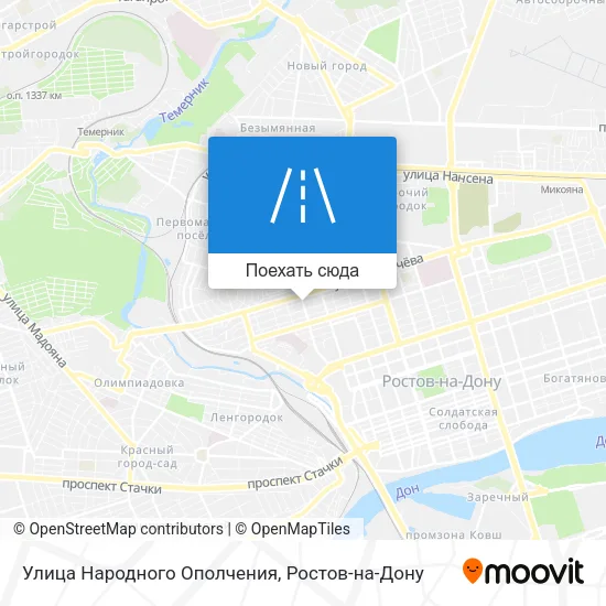 Карта Улица Народного Ополчения