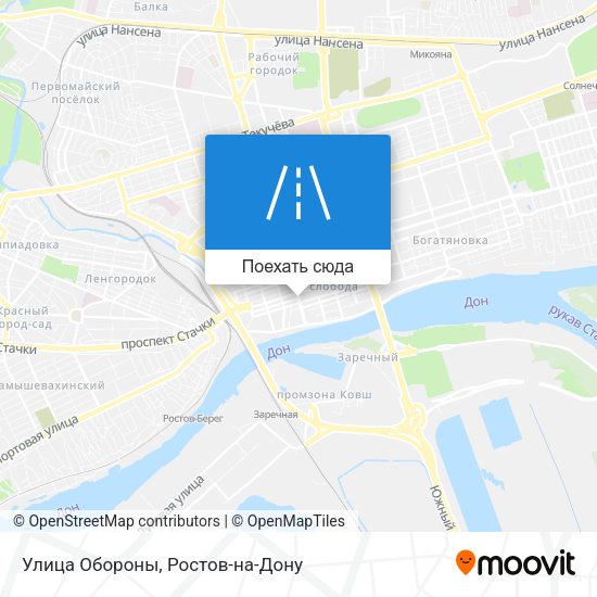 Карта Улица Обороны