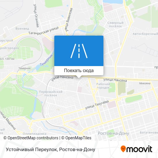 Карта Устойчивый Переулок