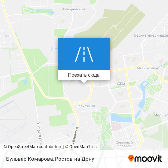 Карта Бульвар Комарова