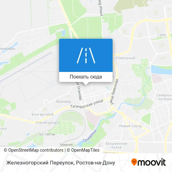 Карта Железногорский Переулок