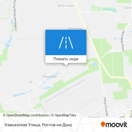 Карта Кавказская Улица