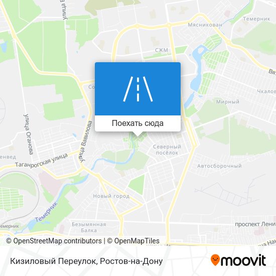 Карта Кизиловый Переулок