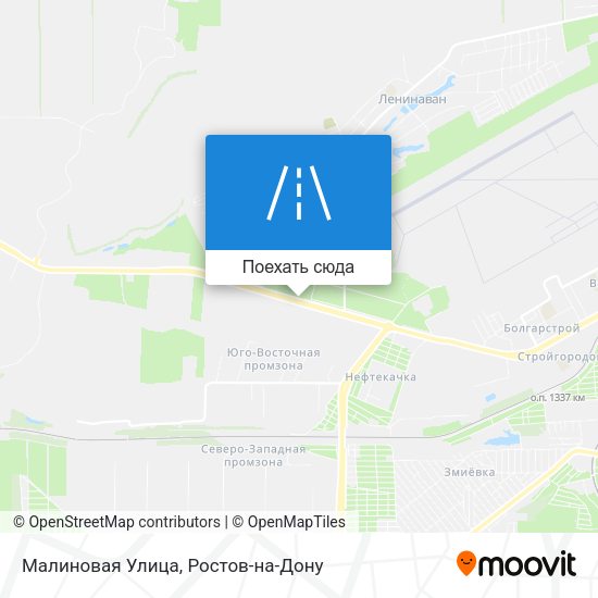 Карта Малиновая Улица