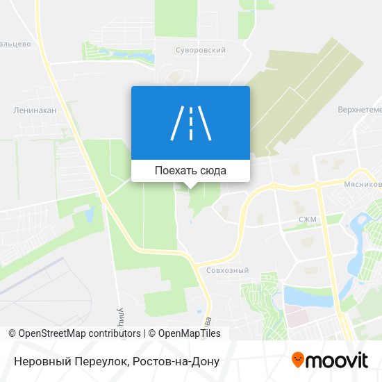 Карта Неровный Переулок
