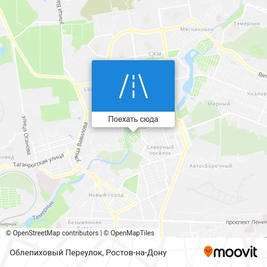 Карта Облепиховый Переулок