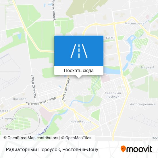 Карта Радиаторный Переулок