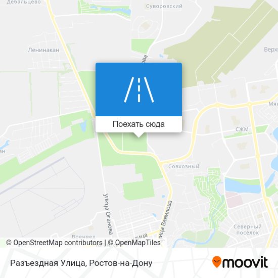 Карта Разъездная Улица