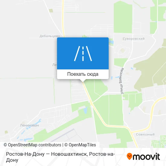 Карта Ростов-На-Дону — Новошахтинск