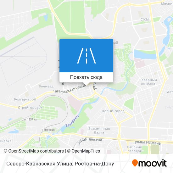 Карта Северо-Кавказская Улица