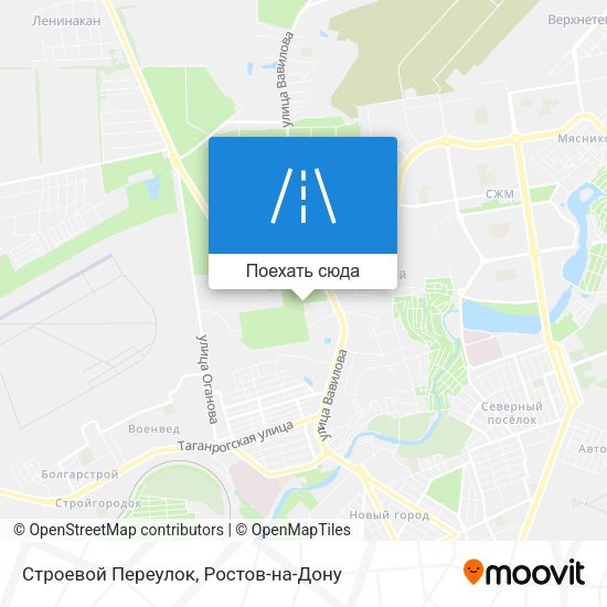 Карта Строевой Переулок
