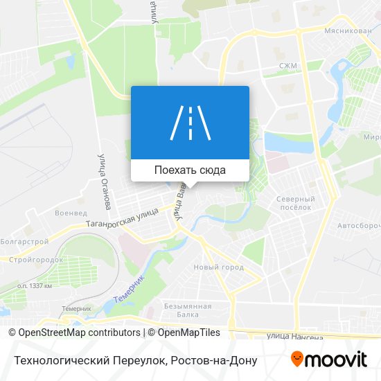 Карта Технологический Переулок