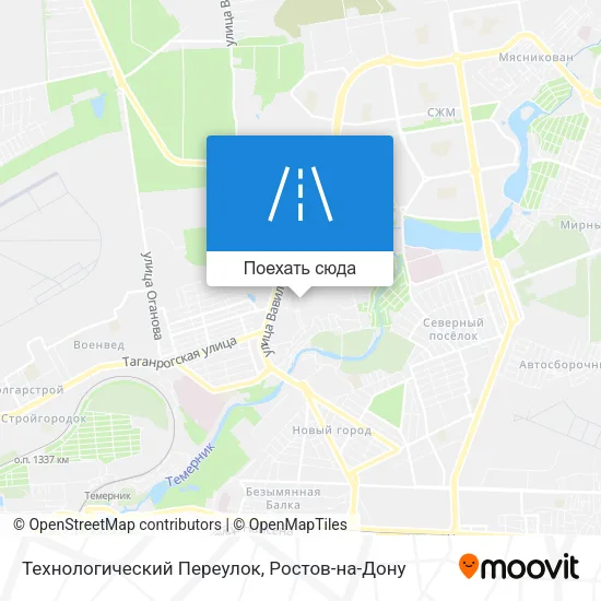 Карта Технологический Переулок