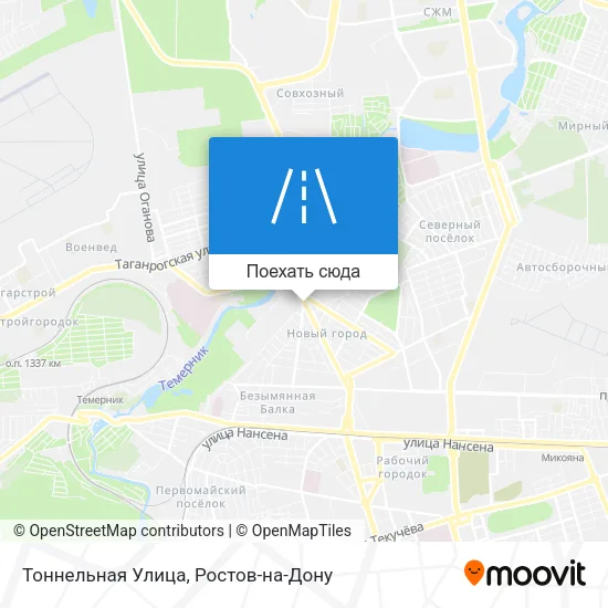 Карта Тоннельная Улица