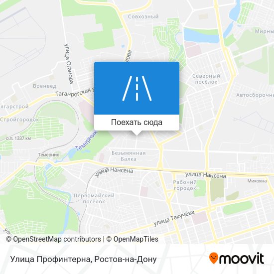 Карта Улица Профинтерна
