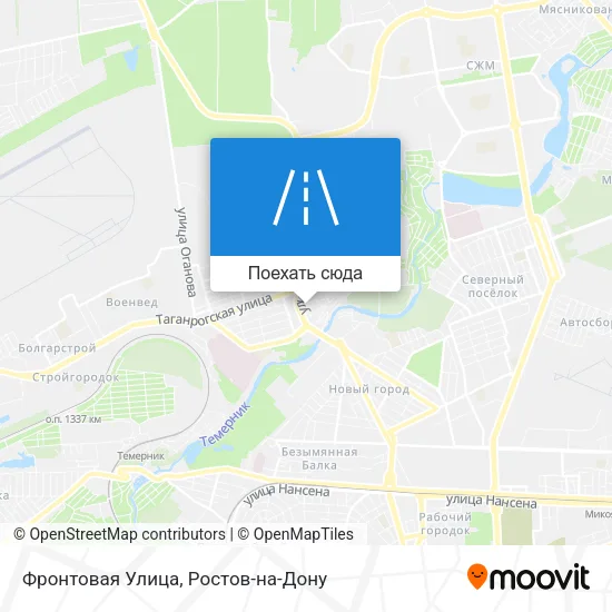 Карта Фронтовая Улица