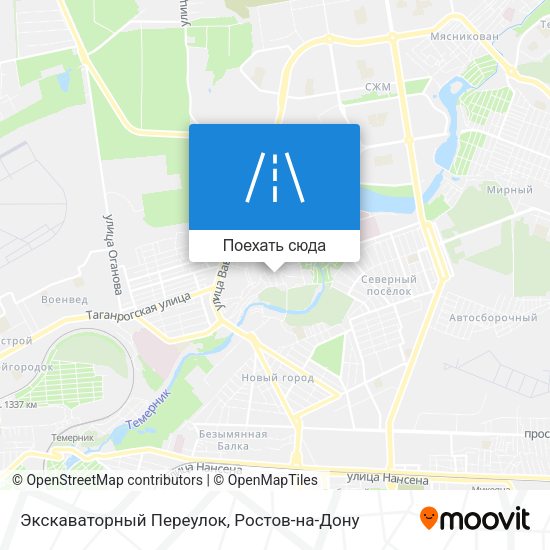 Карта Экскаваторный Переулок
