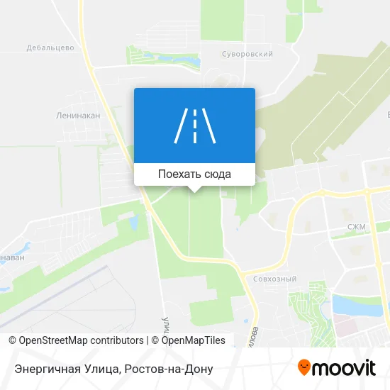 Карта Энергичная Улица