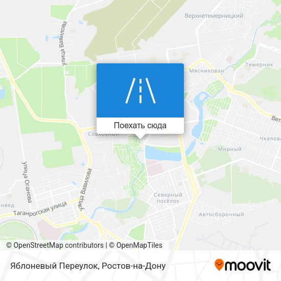 Карта Яблоневый Переулок