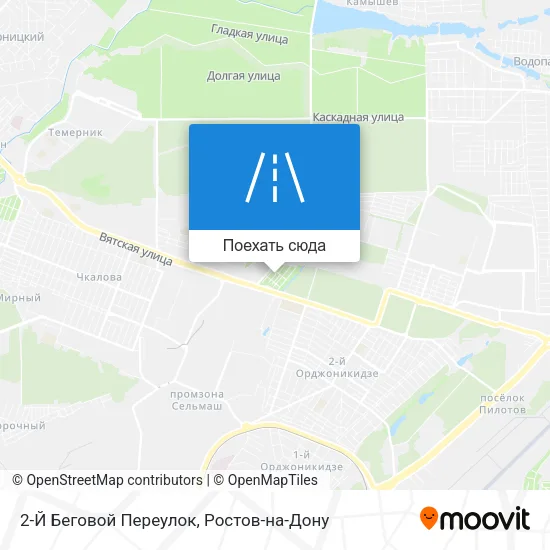 Карта 2-Й Беговой Переулок