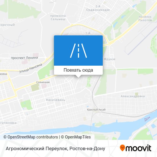 Карта Агрономический Переулок