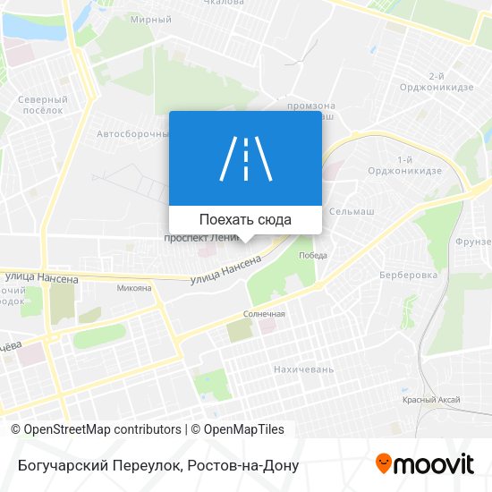 Карта Богучарский Переулок