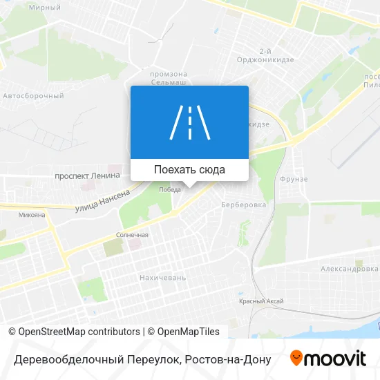 Карта Деревообделочный Переулок