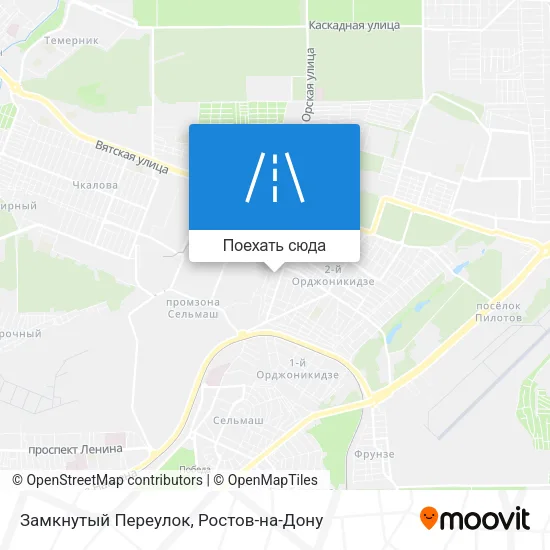 Карта Замкнутый Переулок