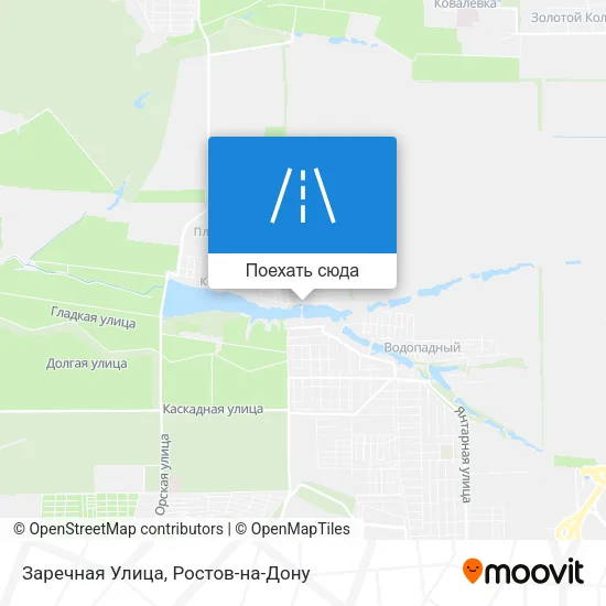Карта Заречная Улица