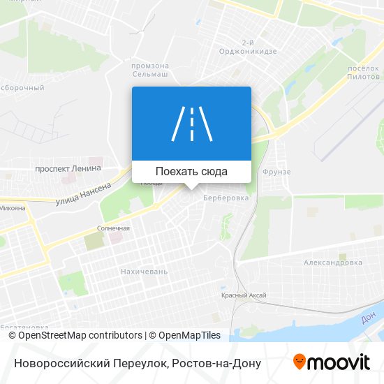 Карта Новороссийский Переулок