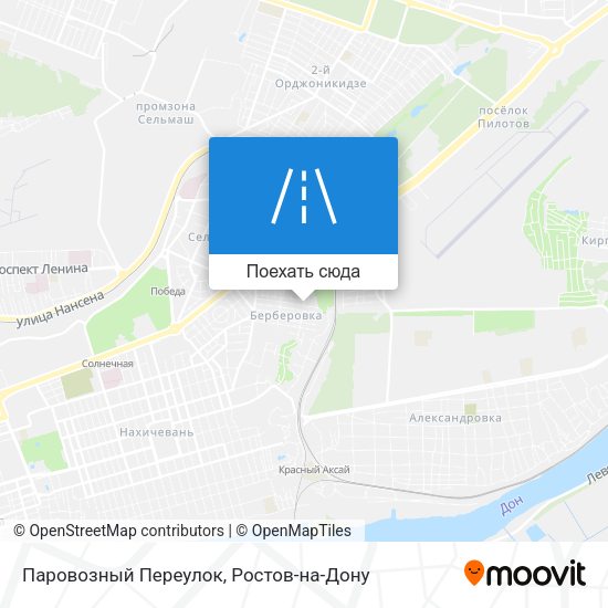 Карта Паровозный Переулок