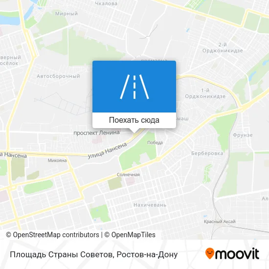 Карта Площадь Страны Советов
