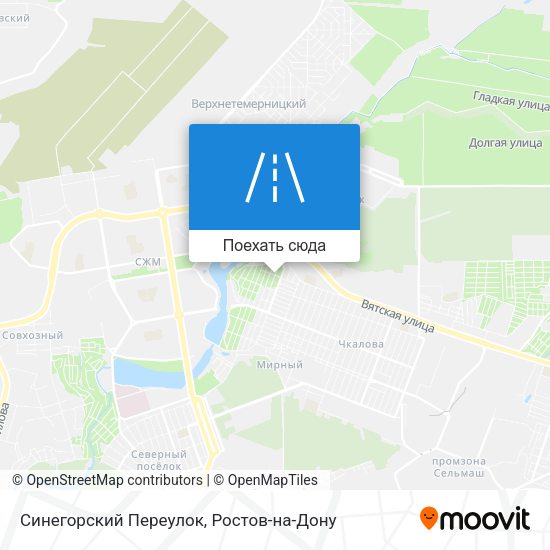 Карта Синегорский Переулок