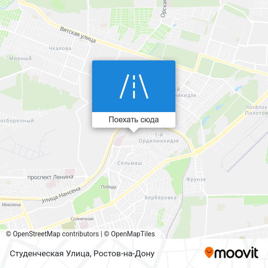 Карта Студенческая Улица