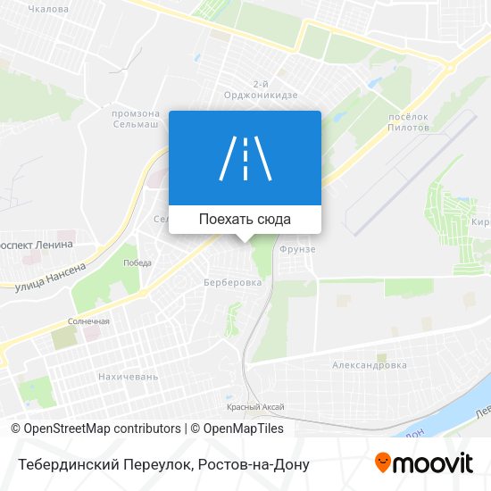Карта Тебердинский Переулок