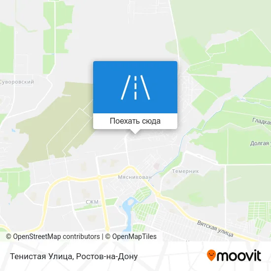 Карта Тенистая Улица