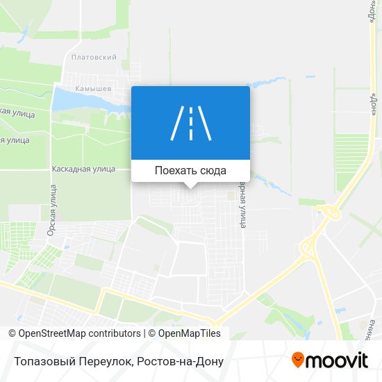 Карта Топазовый Переулок