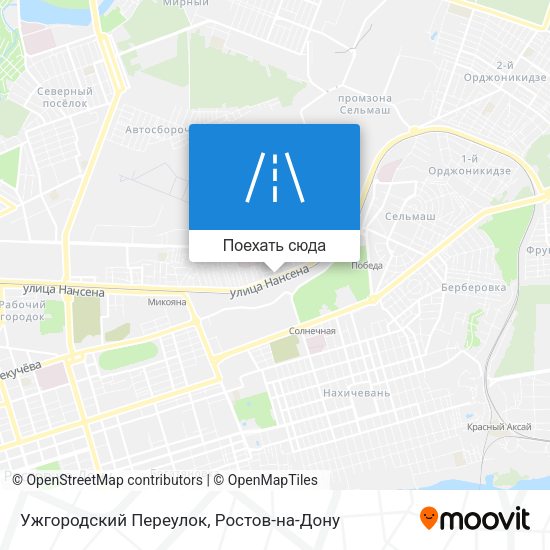 Карта Ужгородский Переулок