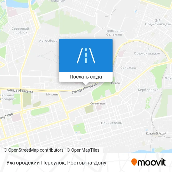 Карта Ужгородский Переулок
