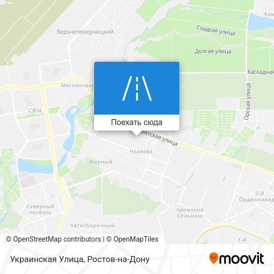 Карта Украинская Улица