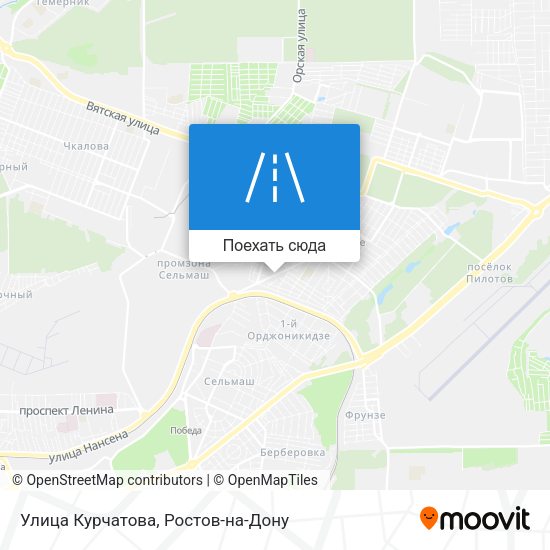Карта Улица Курчатова