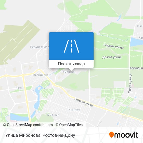 Карта Улица Миронова