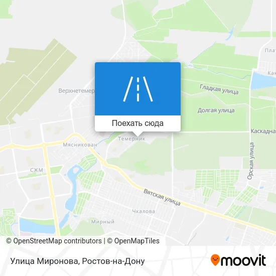 Карта Улица Миронова