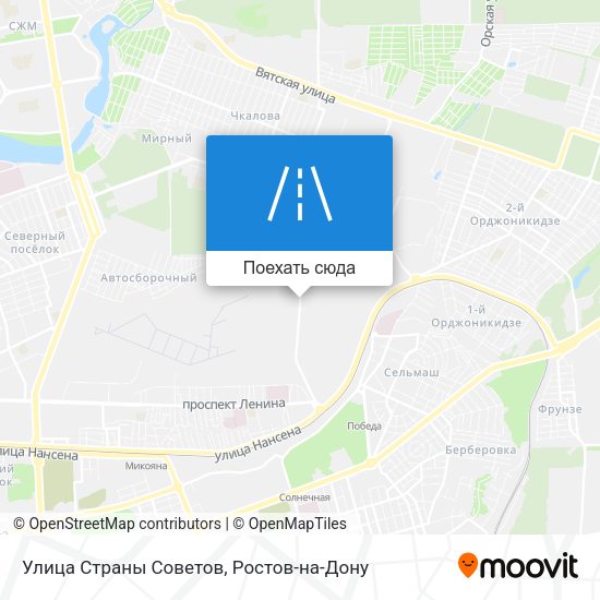 Карта Улица Страны Советов