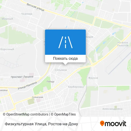 Карта Физкультурная Улица