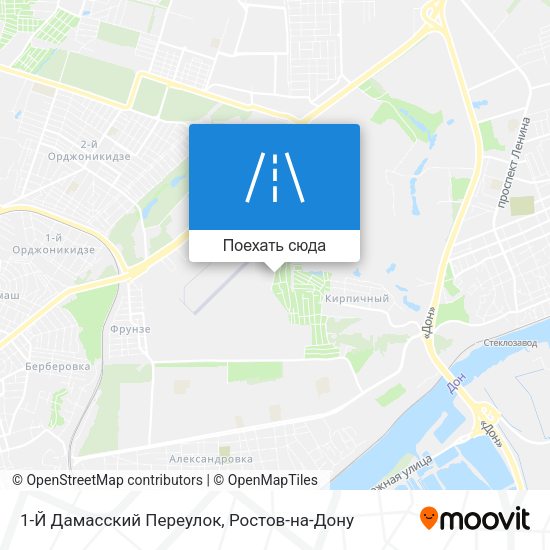 Карта 1-Й Дамасский Переулок