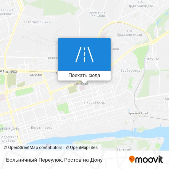 Карта Больничный Переулок