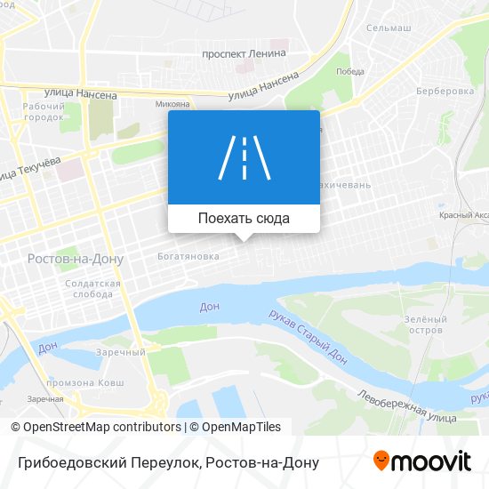 Карта Грибоедовский Переулок
