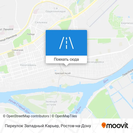 Карта Переулок Западный Карьер
